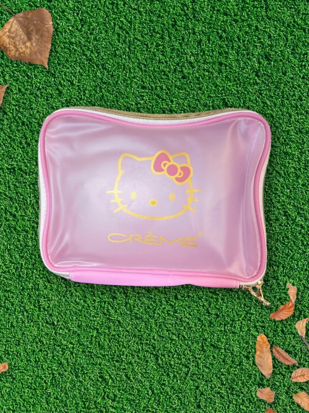 Hello Kitty Pink and Gold Kids Travel Cosmetic Case